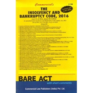 Commercial's Bare Act on The Insolvency and Bankruptcy Code, 2016 Bare Act 2022